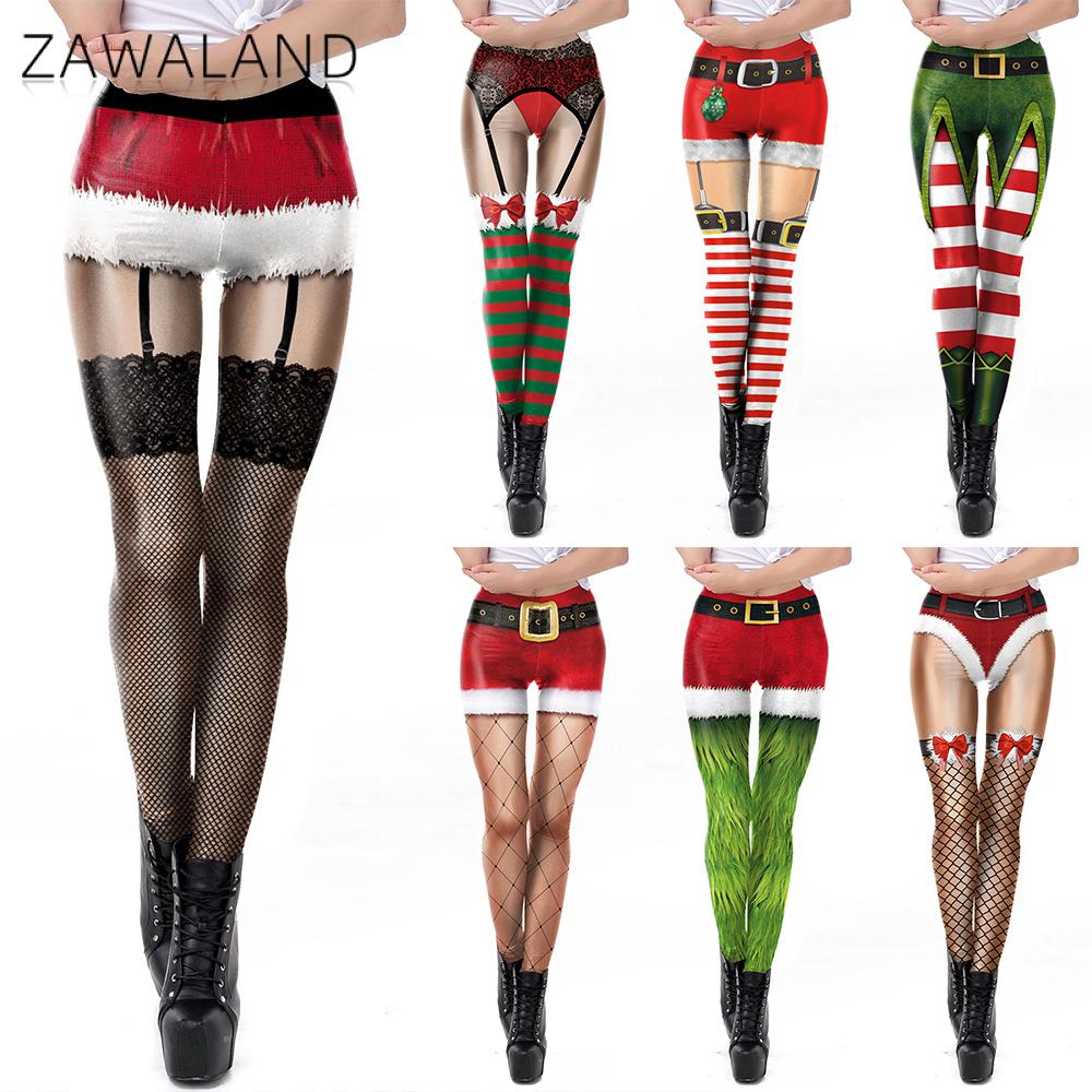 Women'S Red Accessories - Zawaland عيد الميلاد اليوغا طماق للنساء