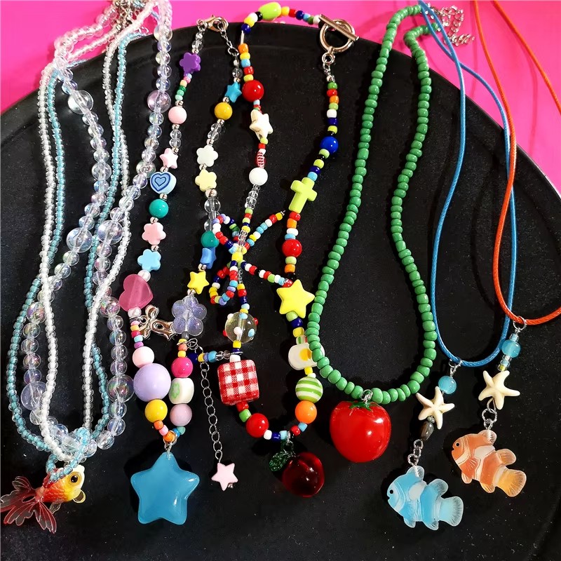 لطيف الصيف Y2K القلب الفاكهة ا - مراجعة Women'S Emo Accessories وسعره