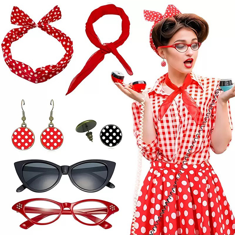 مجموعة إكسسوارات أزياء تنكرية  - مراجعة Women'S Accessories In The 1950S وسعره