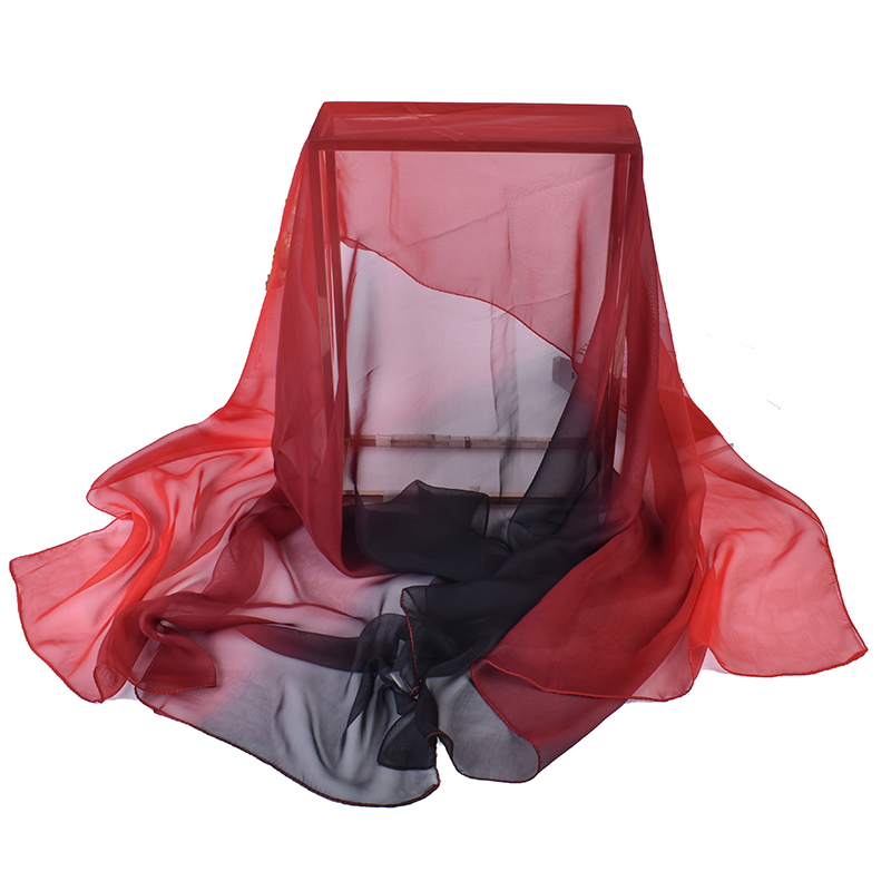 وشاح طويل من الحرير المتدرج ،  - مراجعة Silk Scarf Square وسعره