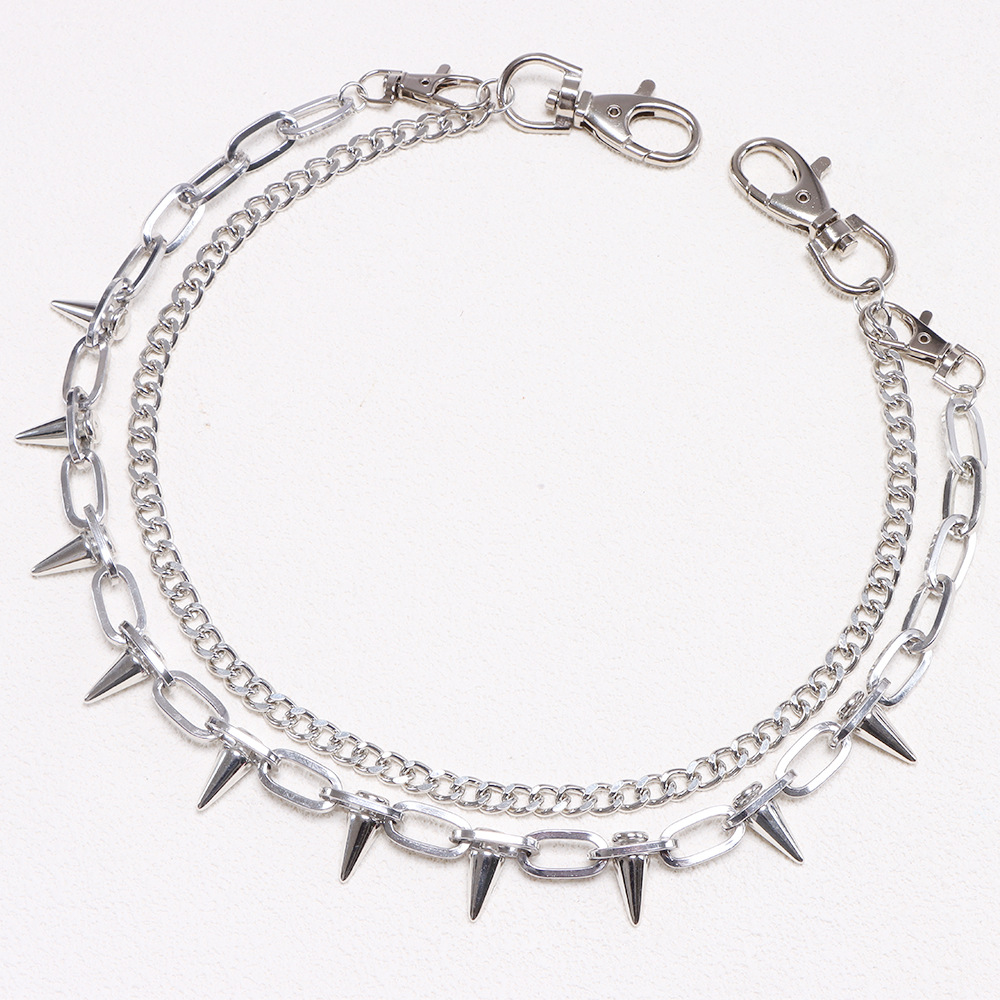 سلاسل بناطيل بمسامير معدنية با - مراجعة Women'S Emo Accessories وسعره